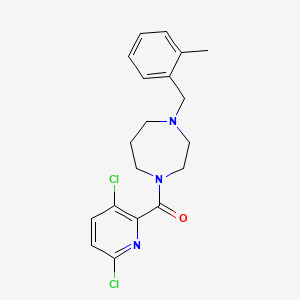 1-(3,6-Dichloropyridine-2-carbonyl)-4-[(2-methylphenyl)methyl]-1,4-diazepane