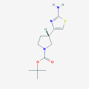 Tert-butyl (3S)-3-(2-amino-1,3-thiazol-4-yl)pyrrolidine-1-carboxylate