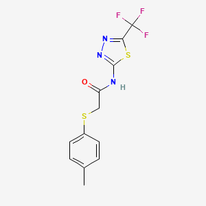 2-[(4-methylphenyl)sulfanyl]-N-[5-(trifluoromethyl)-1,3,4-thiadiazol-2-yl]acetamide