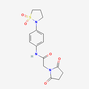 N-(4-(1,1-dioxidoisothiazolidin-2-yl)phenyl)-2-(2,5-dioxopyrrolidin-1-yl)acetamide