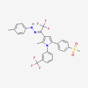 2,2,2-trifluoro-1-{2-methyl-5-[4-(methylsulfonyl)phenyl]-1-[3-(trifluoromethyl)phenyl]-1H-pyrrol-3-yl}-1-ethanone N-(4-methylphenyl)hydrazone