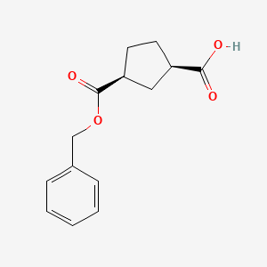 (1R,3S)-3-Phenylmethoxycarbonylcyclopentane-1-carboxylic acid