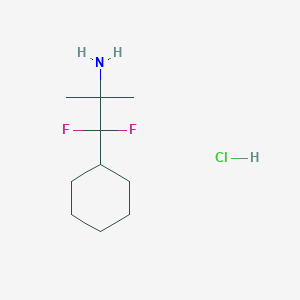 1-Cyclohexyl-1,1-difluoro-2-methylpropan-2-amine;hydrochloride
