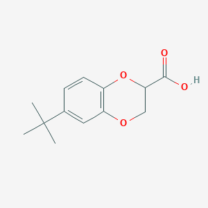 molecular formula C13H16O4 B2987211 6-叔丁基-2,3-二氢-苯并[1,4]二氧杂环-2-羧酸 CAS No. 610258-90-7