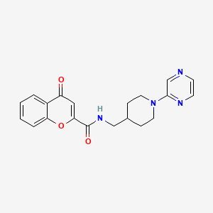 4-oxo-N-((1-(pyrazin-2-yl)piperidin-4-yl)methyl)-4H-chromene-2-carboxamide