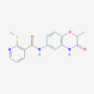 N-(2-methyl-3-oxo-4H-1,4-benzoxazin-6-yl)-2-methylsulfanylpyridine-3-carboxamide