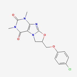 7-((4-chlorophenoxy)methyl)-1,3-dimethyl-6,7-dihydrooxazolo[2,3-f]purine-2,4(1H,3H)-dione