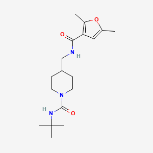 molecular formula C18H29N3O3 B2987219 N-(tert-butyl)-4-((2,5-dimethylfuran-3-carboxamido)methyl)piperidine-1-carboxamide CAS No. 1235089-06-1