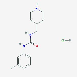 1-(3-Methylphenyl)-3-(piperidin-4-ylmethyl)urea;hydrochloride