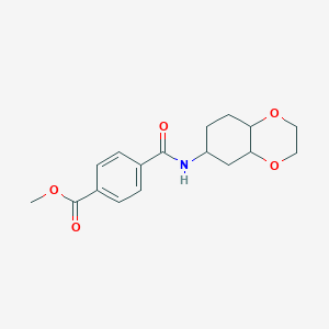 Methyl 4-((octahydrobenzo[b][1,4]dioxin-6-yl)carbamoyl)benzoate