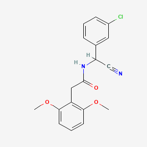molecular formula C18H17ClN2O3 B2987227 N-[(3-chlorophenyl)(cyano)methyl]-2-(2,6-dimethoxyphenyl)acetamide CAS No. 1423772-66-0
