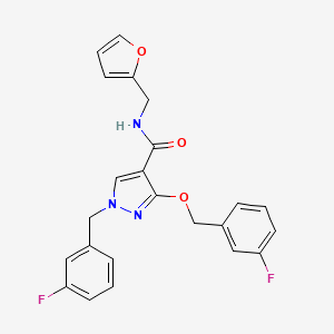 1-(3-fluorobenzyl)-3-((3-fluorobenzyl)oxy)-N-(furan-2-ylmethyl)-1H-pyrazole-4-carboxamide