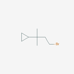 molecular formula C8H15Br B2987232 (4-Bromo-2-methylbutan-2-yl)cyclopropane CAS No. 1909313-64-9