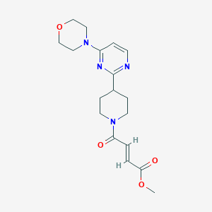 Methyl (E)-4-[4-(4-morpholin-4-ylpyrimidin-2-yl)piperidin-1-yl]-4-oxobut-2-enoate