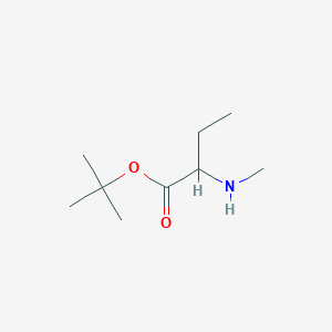 molecular formula C9H19NO2 B2987242 Tert-butyl 2-(methylamino)butanoate CAS No. 1248382-70-8