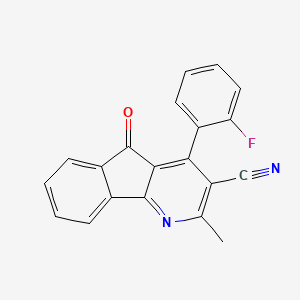 4-(2-fluorophenyl)-2-methyl-5-oxo-5H-indeno[1,2-b]pyridine-3-carbonitrile