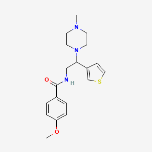 4-methoxy-N-(2-(4-methylpiperazin-1-yl)-2-(thiophen-3-yl)ethyl)benzamide