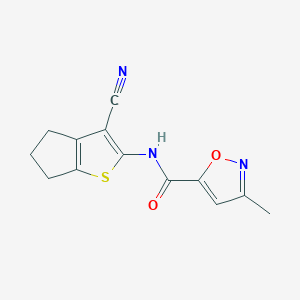 N-(3-cyano-5,6-dihydro-4H-cyclopenta[b]thiophen-2-yl)-3-methyl-1,2-oxazole-5-carboxamide