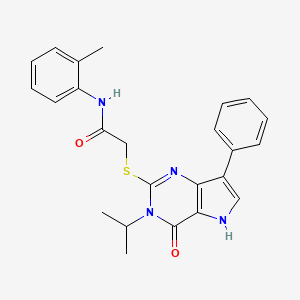 2-((3-isopropyl-4-oxo-7-phenyl-4,5-dihydro-3H-pyrrolo[3,2-d]pyrimidin-2-yl)thio)-N-(o-tolyl)acetamide