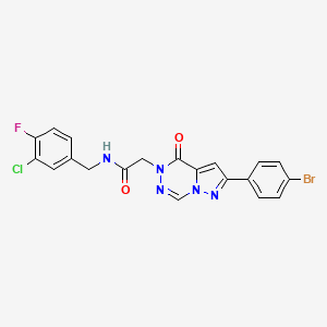 2-[2-(4-bromophenyl)-4-oxopyrazolo[1,5-d][1,2,4]triazin-5(4H)-yl]-N-(3-chloro-4-fluorobenzyl)acetamide