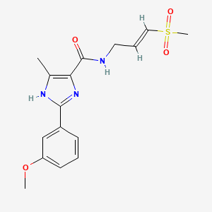2-(3-Methoxyphenyl)-5-methyl-N-[(E)-3-methylsulfonylprop-2-enyl]-1H-imidazole-4-carboxamide