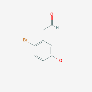 molecular formula C9H9BrO2 B2987260 (2-Bromo-5-methoxyphenyl)acetaldehyde CAS No. 1373403-25-8
