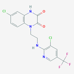 6-Chloro-1-(2-{[3-chloro-5-(trifluoromethyl)-2-pyridinyl]amino}ethyl)-1,4-dihydro-2,3-quinoxalinedione