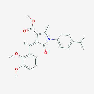 molecular formula C25H27NO5 B298728 methyl (4Z)-4-(2,3-dimethoxybenzylidene)-2-methyl-5-oxo-1-[4-(propan-2-yl)phenyl]-4,5-dihydro-1H-pyrrole-3-carboxylate 