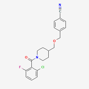 4-(((1-(2-Chloro-6-fluorobenzoyl)piperidin-4-yl)methoxy)methyl)benzonitrile