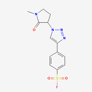 4-[1-(1-Methyl-2-oxopyrrolidin-3-yl)triazol-4-yl]benzenesulfonyl fluoride