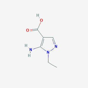 molecular formula C6H9N3O2 B2987287 5-Amino-1-ethyl-1H-pyrazole-4-carboxylic acid CAS No. 1246552-38-4