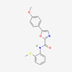 5-(4-methoxyphenyl)-N-(2-(methylthio)phenyl)oxazole-2-carboxamide