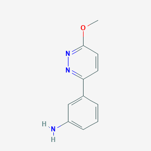 molecular formula C11H11N3O B2987291 3-(6-Methoxypyridazin-3-yl)aniline CAS No. 939428-11-2