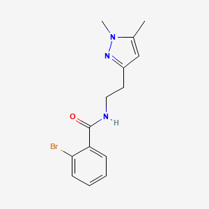molecular formula C14H16BrN3O B2987293 2-bromo-N-(2-(1,5-dimethyl-1H-pyrazol-3-yl)ethyl)benzamide CAS No. 2034362-63-3