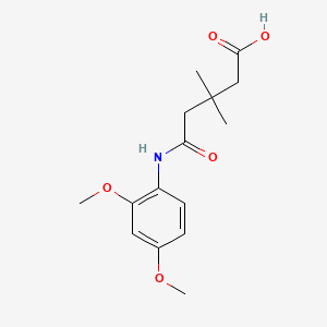 molecular formula C15H21NO5 B2987295 5-(2,4-Dimethoxyanilino)-3,3-dimethyl-5-oxopentanoic acid CAS No. 737768-85-3