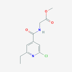 molecular formula C11H13ClN2O3 B2987299 Methyl 2-[(2-chloro-6-ethylpyridine-4-carbonyl)amino]acetate CAS No. 1912668-00-8