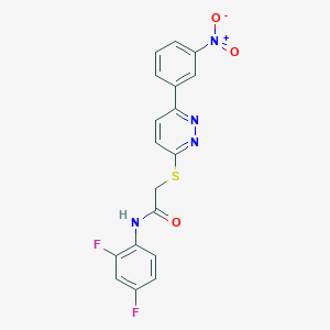 N-(2,4-difluorophenyl)-2-[6-(3-nitrophenyl)pyridazin-3-yl]sulfanylacetamide