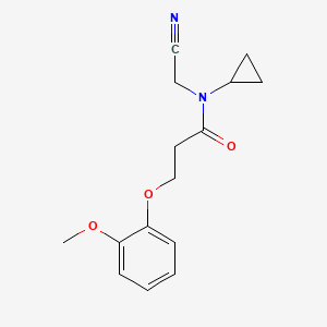 molecular formula C15H18N2O3 B2987302 N-(cyanomethyl)-N-cyclopropyl-3-(2-methoxyphenoxy)propanamide CAS No. 1311594-91-8