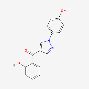 molecular formula C17H14N2O3 B2987307 (2-hydroxyphenyl)[1-(4-methoxyphenyl)-1H-pyrazol-4-yl]methanone CAS No. 955964-65-5