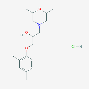 molecular formula C17H28ClNO3 B2987310 1-(2,6-二甲基吗啉基)-3-(2,4-二甲基苯氧基)丙烷-2-醇盐酸盐 CAS No. 473266-26-1