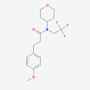molecular formula C17H22F3NO3 B2987312 3-(4-methoxyphenyl)-N-(tetrahydro-2H-pyran-4-yl)-N-(2,2,2-trifluoroethyl)propanamide CAS No. 1421531-27-2