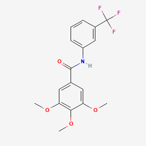 molecular formula C17H16F3NO4 B2987314 3,4,5-Trimethoxy-N-(3-(trifluoromethyl)phenyl)benzamide CAS No. 1543-72-2