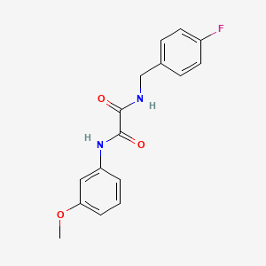 molecular formula C16H15FN2O3 B2987317 N-[(4-氟苯基)甲基]-N'-(3-甲氧基苯基)草酰胺 CAS No. 346445-87-2