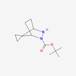 molecular formula C12H20N2O2 B2987321 Tert-butyl spiro[2,3-diazabicyclo[2.2.1]heptane-7,1'-cyclopropane]-2-carboxylate CAS No. 2416234-10-9