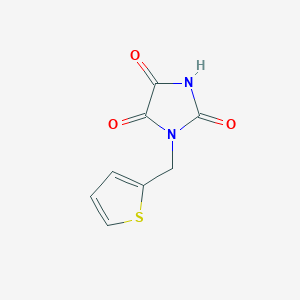molecular formula C8H6N2O3S B2987323 1-(Thiophen-2-ylmethyl)imidazolidine-2,4,5-trione CAS No. 872107-93-2