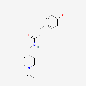 molecular formula C19H30N2O2 B2987326 N-((1-isopropylpiperidin-4-yl)methyl)-3-(4-methoxyphenyl)propanamide CAS No. 946326-56-3