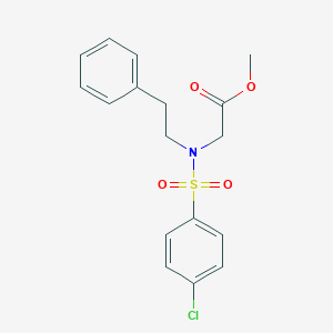 molecular formula C17H18ClNO4S B298733 Methyl [[(4-chlorophenyl)sulfonyl](2-phenylethyl)amino]acetate 