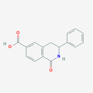 molecular formula C16H13NO3 B2987339 1-Oxo-3-phenyl-1,2,3,4-tetrahydroisoquinoline-6-carboxylic acid CAS No. 851814-30-7