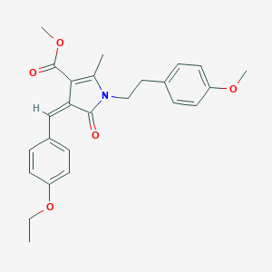 molecular formula C25H27NO5 B298734 methyl (4Z)-4-(4-ethoxybenzylidene)-1-[2-(4-methoxyphenyl)ethyl]-2-methyl-5-oxo-4,5-dihydro-1H-pyrrole-3-carboxylate 
