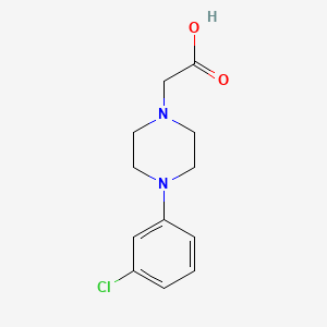 molecular formula C12H15ClN2O2 B2987344 2-[4-(3-Chlorophenyl)piperazin-1-yl]acetic acid CAS No. 103182-06-5
